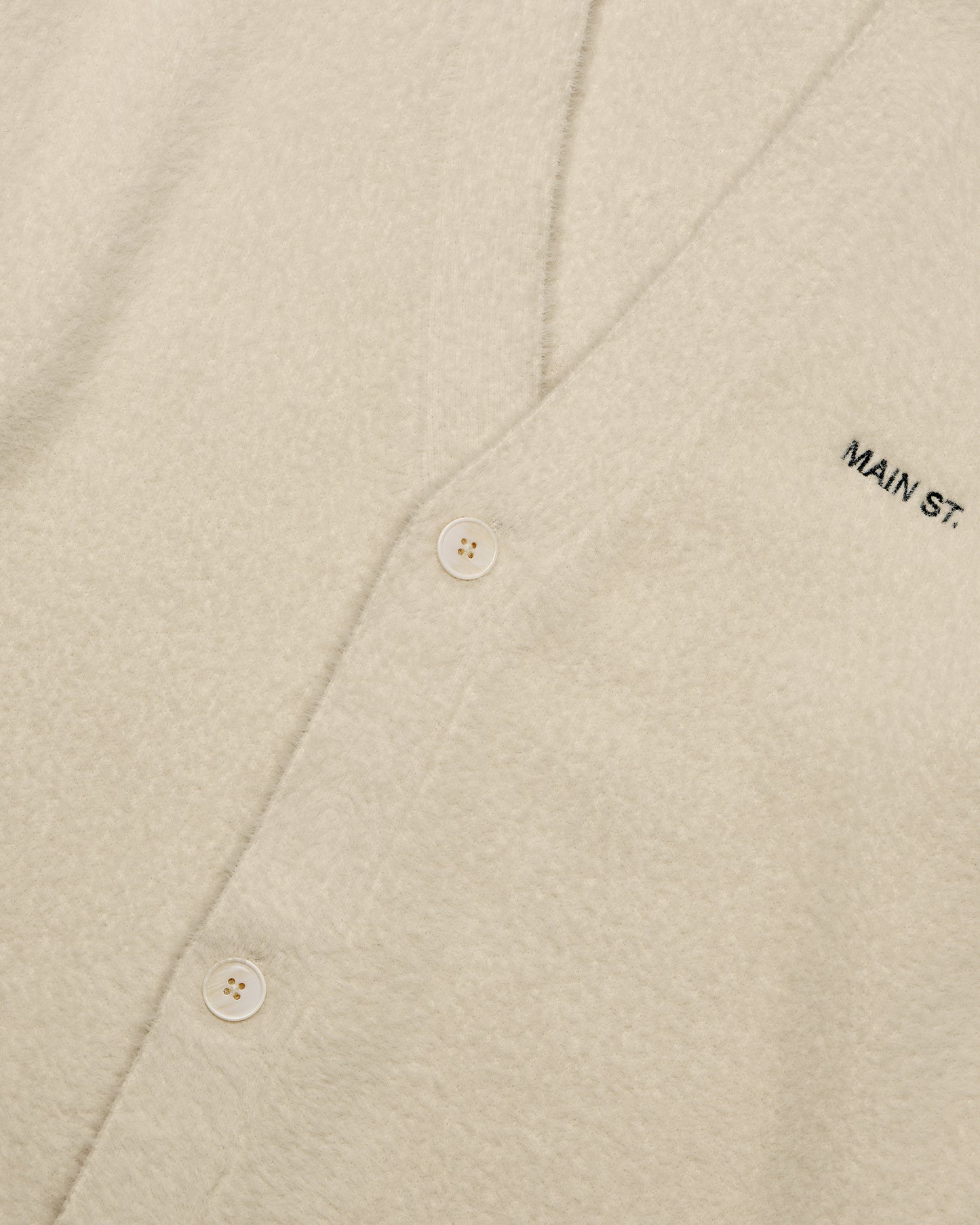 Fuzzy Knit Mink Cardigan - Ivory