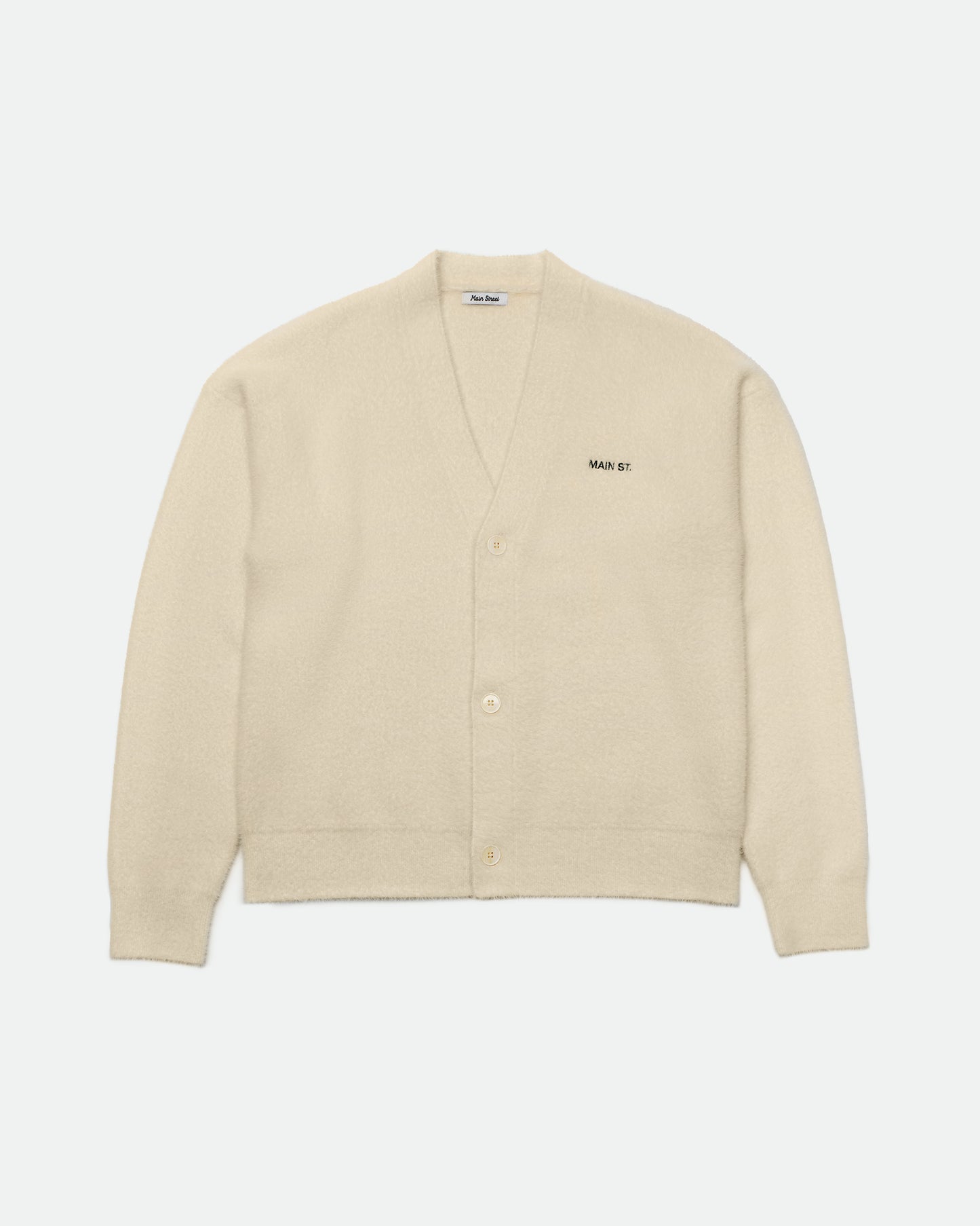 Fuzzy Knit Mink Cardigan - Ivory